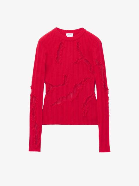 Alexander McQueen Distressed Ribbed Jumper