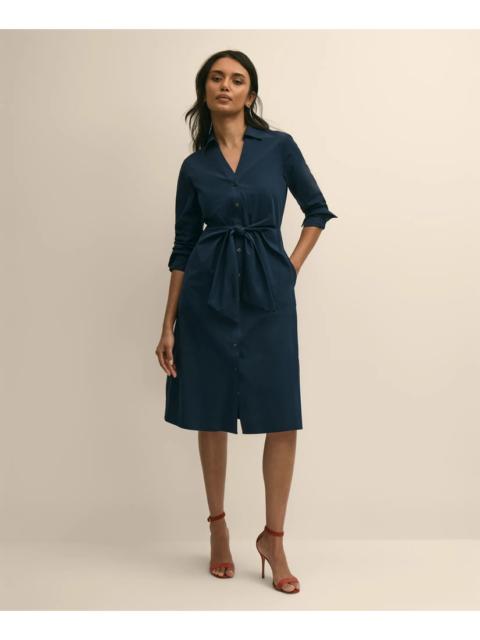 Brooks Brothers Supima® Cotton Tie-Waist Shirt Dress