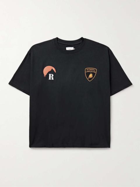 Rhude + Automobili Lamborghini Moonlight Logo-Print Cotton-Jersey T-Shirt