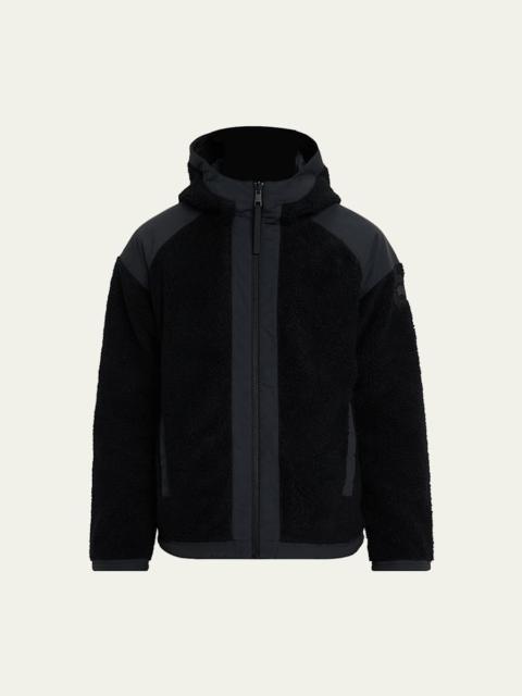 Canada Goose Men's Alberni Reversible Fleece Hooded Bomber Jacket