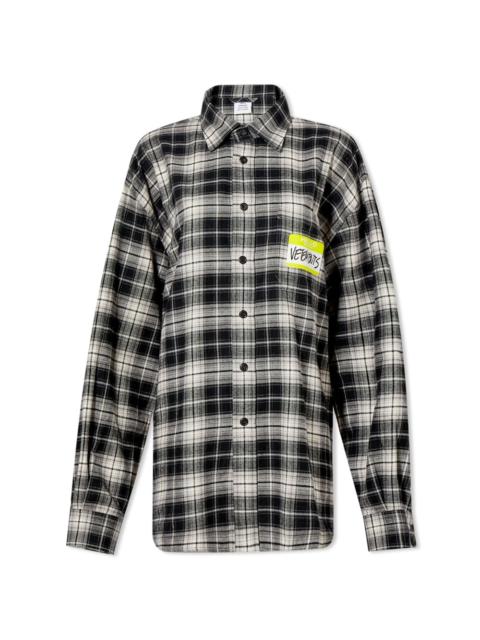 VETEMENTS VETEMENTS My Name Is Vetements Flannel Shirt