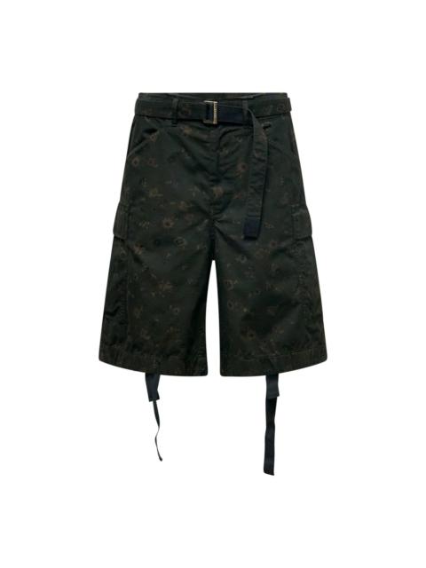 sacai Overdyed Floral Print Shorts