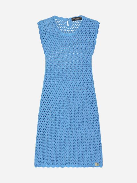 Dolce & Gabbana Short sleeveless crochet dress