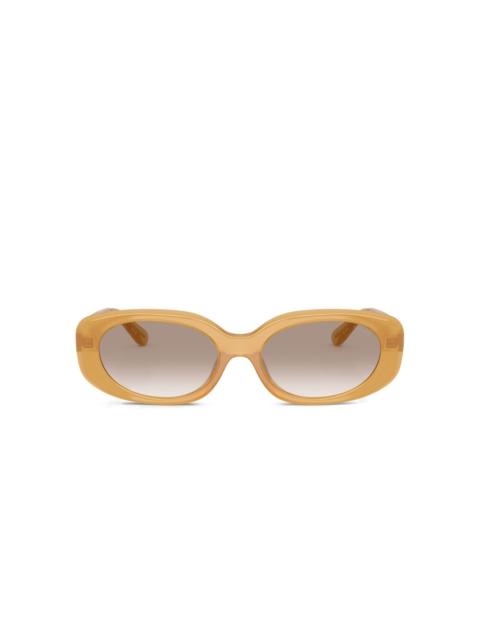 COACH oval-frame logo sunglasses
