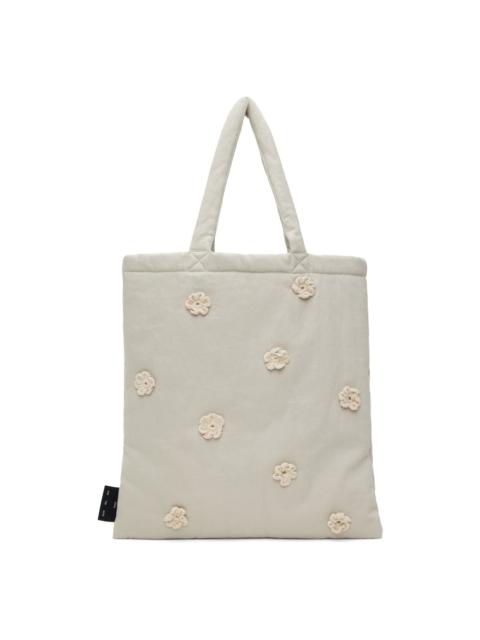 Song for the Mute Taupe Daisy Tote