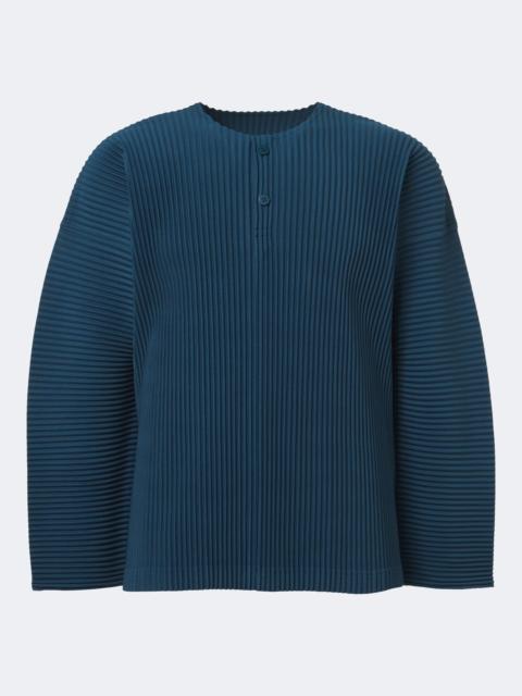 ISSEY MIYAKE Monthly Colors: September pleated Henley shirt