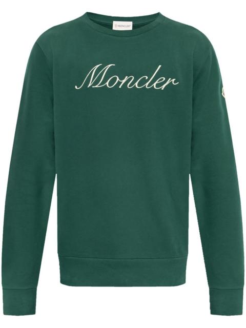 Moncler logo-embroidered cotton sweatshirt