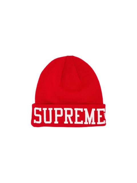 Supreme x New Era Varsity Beanie 'Red'