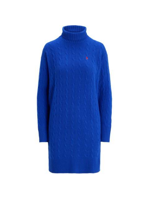 Polo Ralph Lauren cable-knit roll-neck mini dress