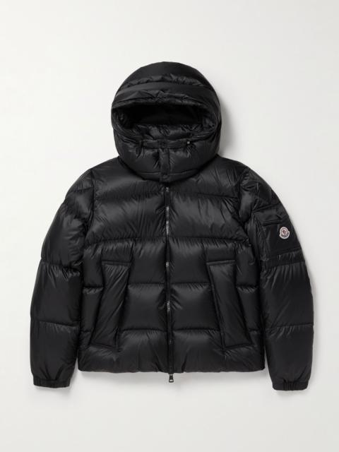 Moncler Couyere Logo-Appliquéd Quilted Micro-Ripstop Hooded Down Jacket Black