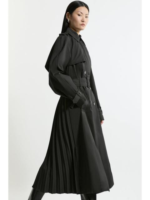 KAREN MILLEN Tailored Pleated Back Trench Coat