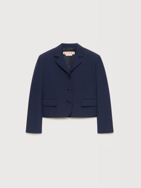 Marni DEEP BLUE TECHNO WOOL JACKET