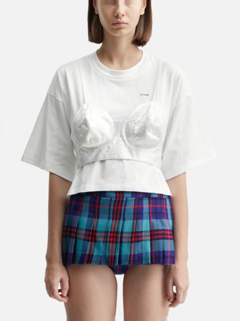 pushBUTTON bra point cropped top