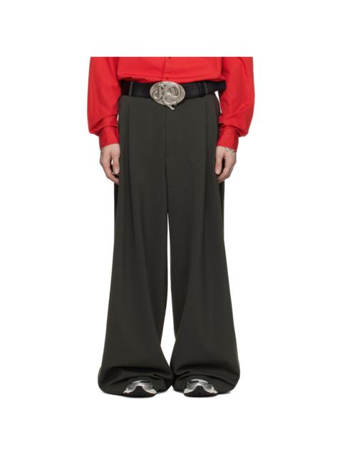 LU'U DAN Khaki Jumbo Wide Leg Trousers