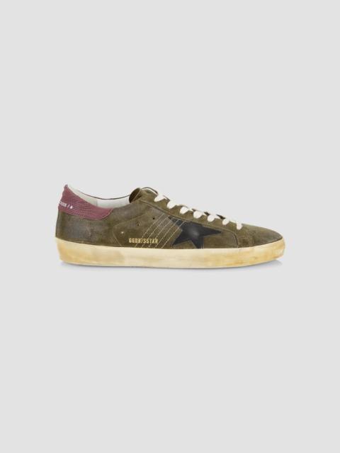 Golden Goose Unisex Super-Star Suede Sneakers - Green Black Bordeaux