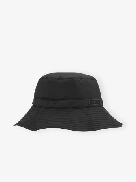 GANNI BLACK TECH BUCKET HAT
