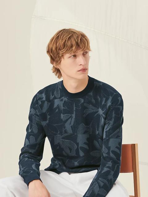 Hermès "Puzzle Floral" crewneck sweater
