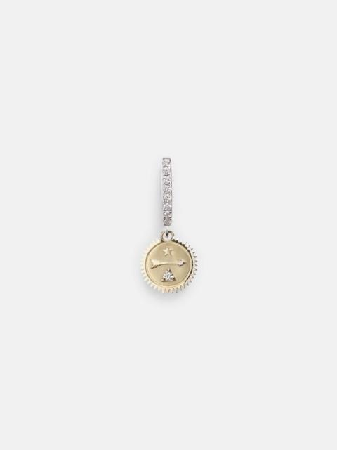 FOUNDRAE Dream Mini 18kt yellow and white gold single earring with diamonds