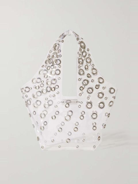 rabanne Mini eyelet-embellished PVC tote