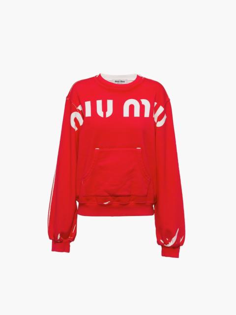 Miu Miu Printed cotton sweatshirt
