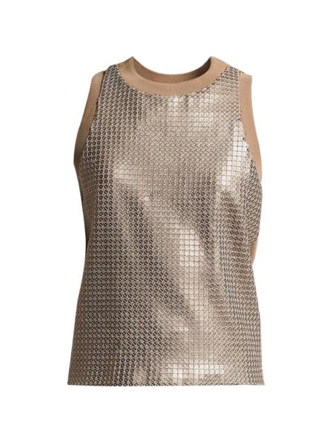 PESERICO sequin-embellished sleeveless top