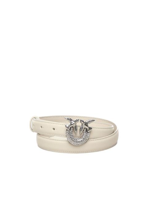 PINKO logo-buckle leather belt