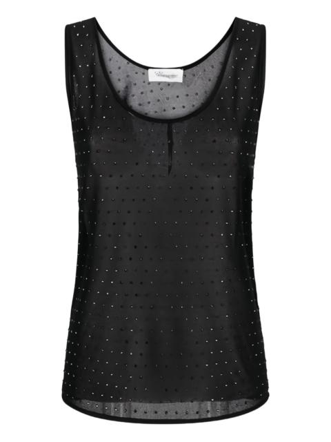 Blumarine crystal-embellished sleeveless top