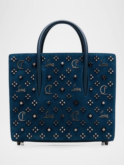 Christian Louboutin Paloma Medium Top-Handle Bag in Suede with Loubinthesky Spikes