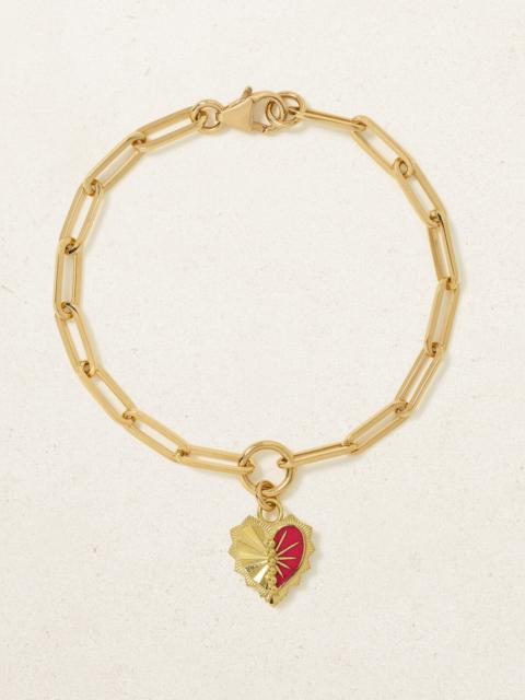 FOUNDRAE Reflection 18-karat Gold Enamel Bracelet