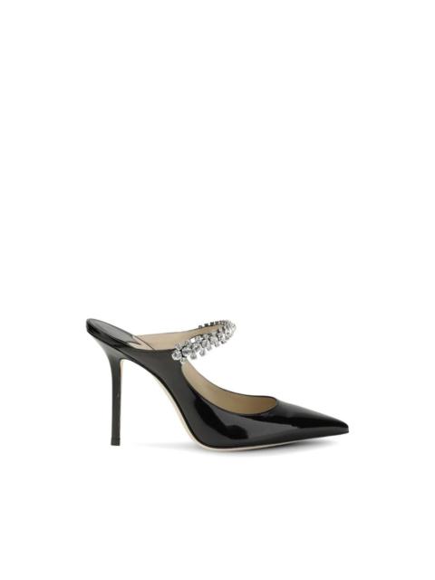 JIMMY CHOO Bing crystal-embellished patent leather pumps
