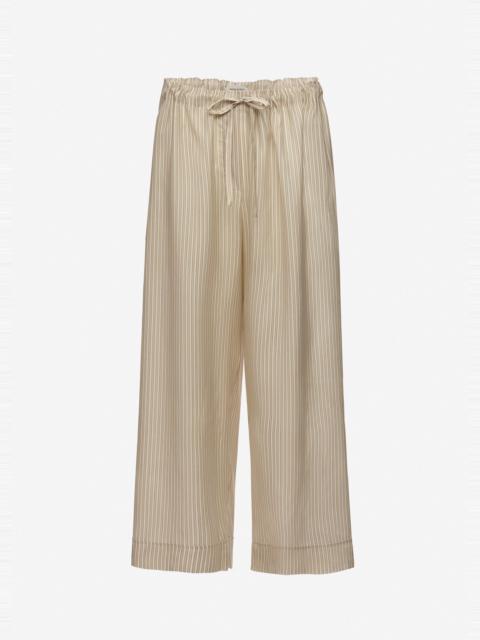 MAGDA BUTRYM Striped culotte trousers in beige