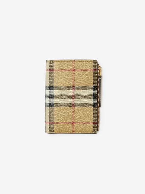 Small Check Bifold Wallet