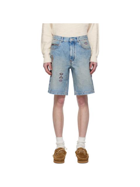 Isabel Marant Blue Jerryli Denim Shorts