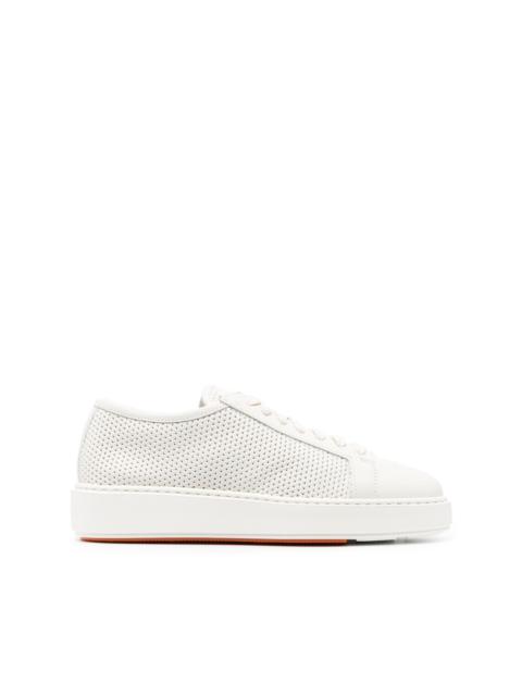 Santoni perforated-detail low-top sneakers