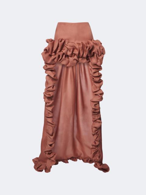 SAINT LAURENT Bubble silk gazar miniskirt