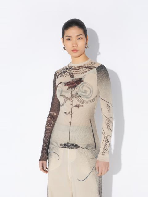 Jean Paul Gaultier THE “TATTOO ROSE AND BIRD” TOP
