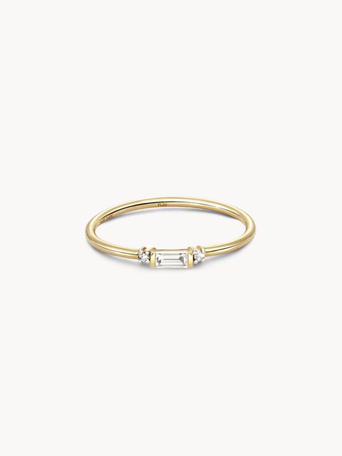 KENDRA SCOTT Maria 14k Yellow Gold Band Ring in White Diamond