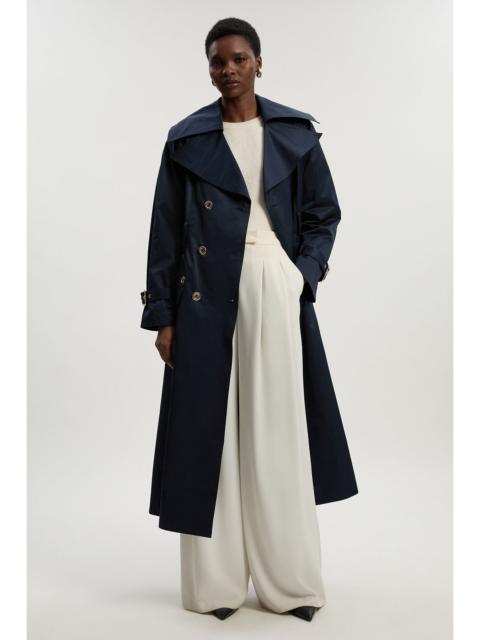 KAREN MILLEN Cotton Sheen Belted Classic Trench Coat