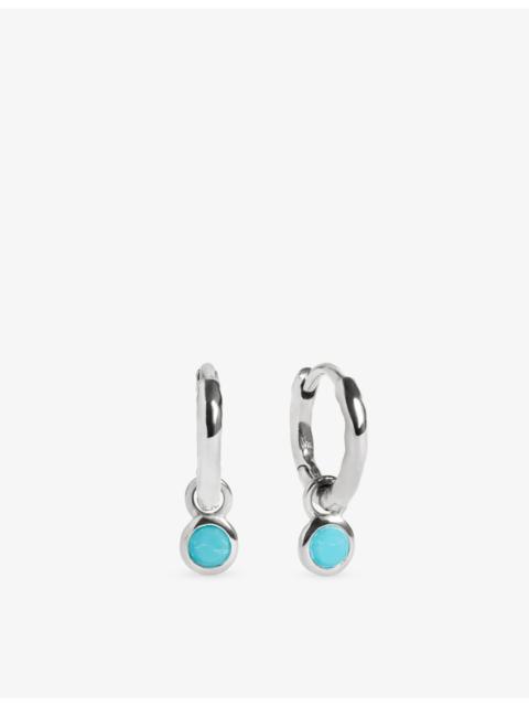 MONICA VINADER December Birthstone Sterling-Silver and Turquoise Huggie Earrings