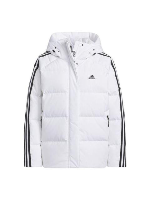 (WMNS) adidas Three Stripes Puffer Down Jackets 'White' IT8721