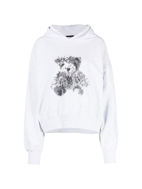 teddy bear print hoodie