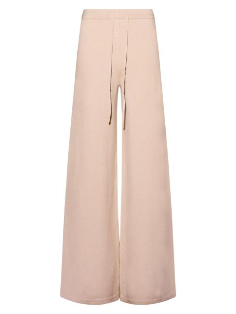 Yves Salomon Women's Wool Drawstring Wide-Leg Pants - Ficelle