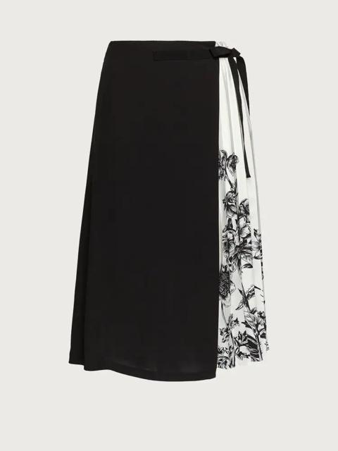 FERRAGAMO PLEATED SILK SKIRT