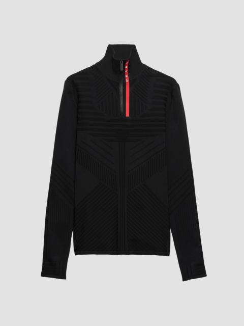 Prada Men's Technical Knit Turtleneck Sweater - Black
