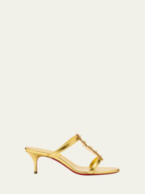 Christian Louboutin Diwalina Spike Metallic Nappa Leather Sandals