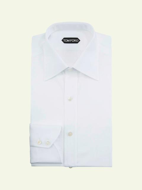 TOM FORD Men's Solid Poplin Dress Shirt