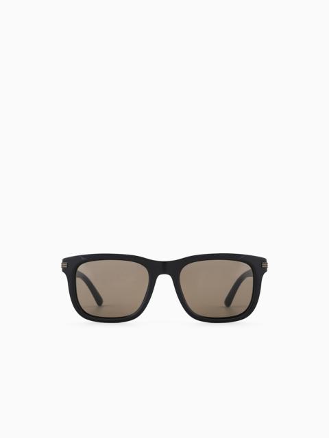 EMPORIO ARMANI MEN’S IRREGULAR-SHAPE SUNGLASSES