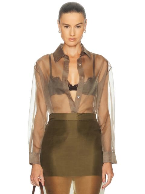 RENGGLI Organza Button Up Shirt