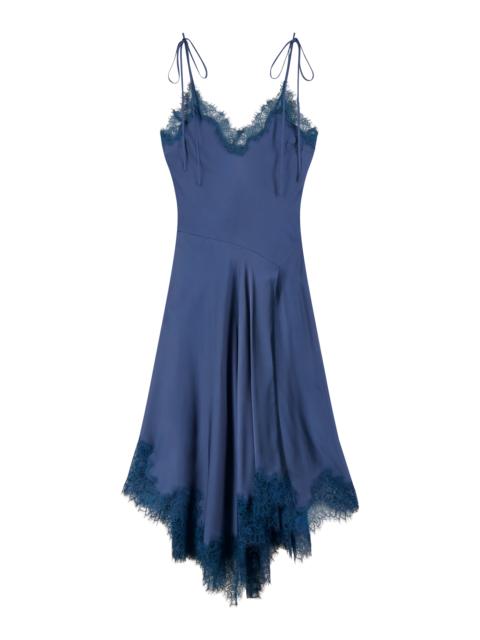 A.L.C. Aleena Satin and Lace Midi Dress