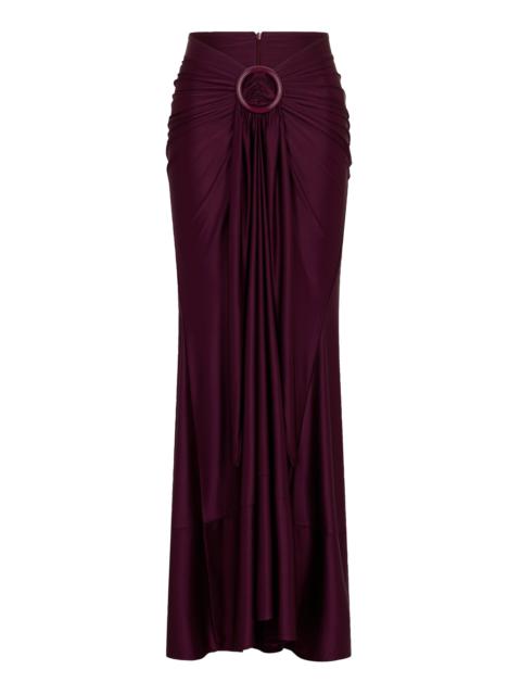 rabanne Buckle-Detailed Midi Skirt purple